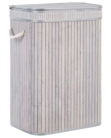 Cesto para la ropa sucia KALUTARA Bambú Gris - Baño