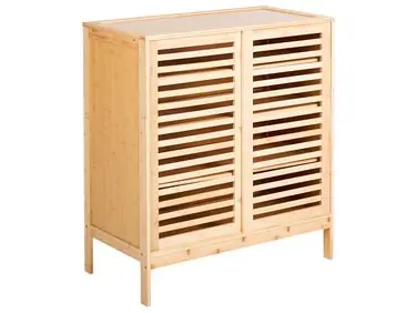 Shoe Storage Cabinet MIDWOOD Bamboo Light Brown - Hallway