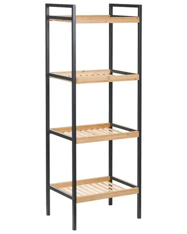 Estantería de 4 niveles TAJZARA Bambú Marrón claro - Baño