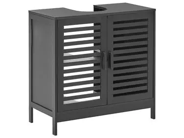 Mueble de baño MISSOULA Bambú 60 cm Negro