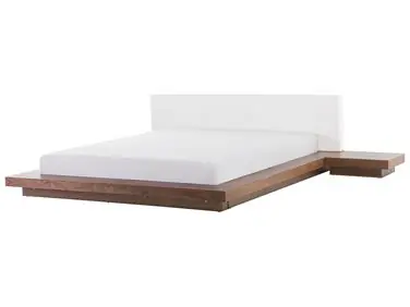 Waterbed Faux Leather ZEN 180 x 200 cm (EU Super King) Brown Ash Wood - Bedroom