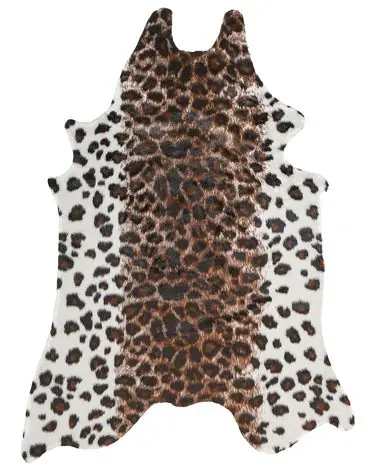 Piel sintética de vaca BOGONG Marrón/Blanco 130 x 170 cm - Accesorios decorativos