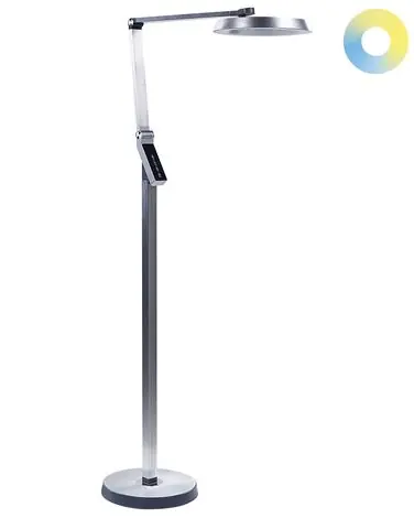 Lámpara LED de pie CARINA con regulador de intensidad Metal Plateado - Accesorios decorativos