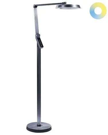 Lámpara LED de pie CARINA con regulador de intensidad Metal Gris oscuro - Accesorios decorativos