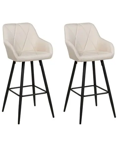 Conjunto de 2 sillas de bar DARIEN Beige claro - Comedor
