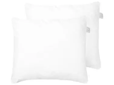 Conjunto de 2 almohadas ERRIGAL Alta Microfibra 80 x 80 cm Blanco - Accesorios decorativos