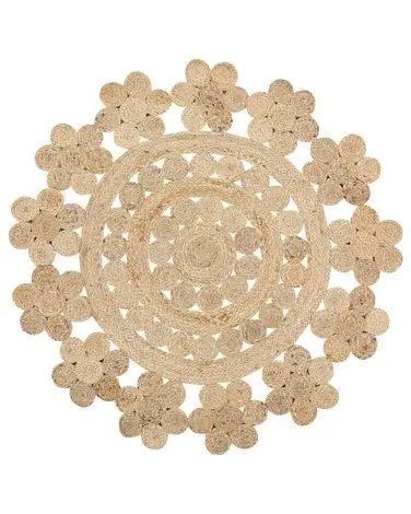 Alfombra BIRECIK Beige ø 120 cm Yute - Accesorios decorativos