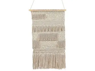 Decoración de pared de tela GUJRAT Algodón 102 cm Beige - Accesorios decorativos