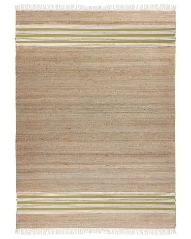 Alfombra MIRZA Verde oliva 160 x 230 cm Yute - Accesorios decorativos