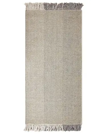 Alfombra TEKELER Gris 80 x 150 cm Lana - Accesorios decorativos