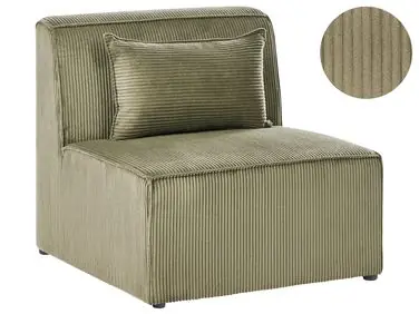 1-Seat Section LEMVIG Green Corduroy