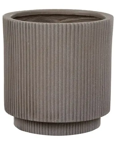 Plant Pot DARIA 30 cm Taupe - Garden & Balcony