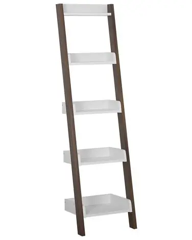 5 Tier Shelving Unit MOBILE DUO 166 cm Brown/ White - Living Room