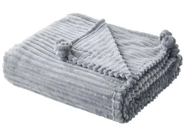 Blanket KAWERI 150 x 200 cm Grey - Home Accessories
