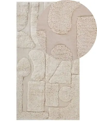 Alfombra DIYADIN Beige 80 x 150 cm Algodón - Accesorios decorativos