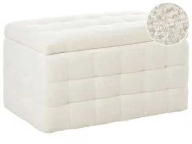 Storage Ottoman MICHIGAN Boucle White - Living Room