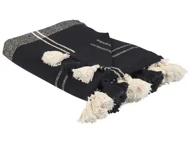 Blanket KULAC Cotton 130 x 170 cm Black - Home Accessories