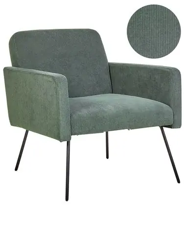 Armchair NARKEN Corduroy Dark Green - Living Room