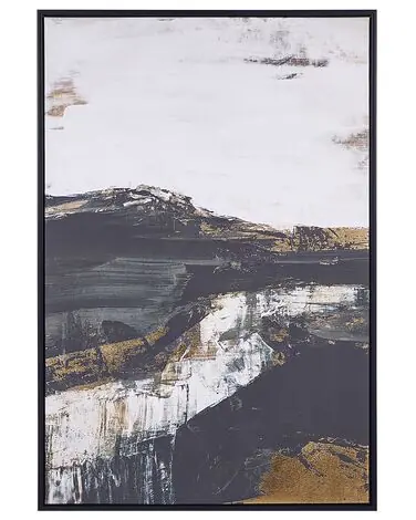 Canvas STATTE Abstract Motif 63 x 93 cm Black - Home Accessories