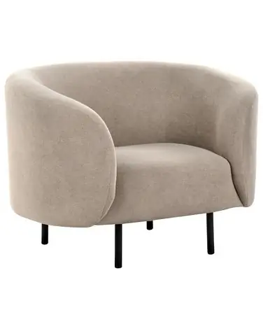 Armchair LOEN Fabric Taupe - Living Room