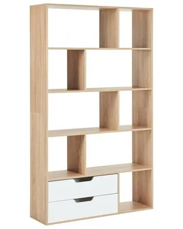 Bookcase WADENA 185 cm Brown/ White - Living Room
