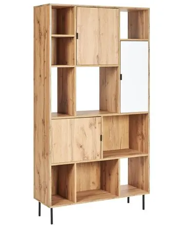 5 Tier Shelving Unit AMOS 185 cm Light Brown - Living Room
