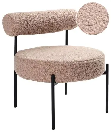 Armchair ALPHA Boucle Taupe - Living Room