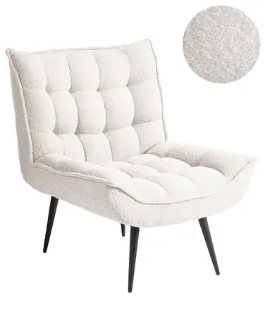 Armchair ALVESTA Boucle White - Living Room