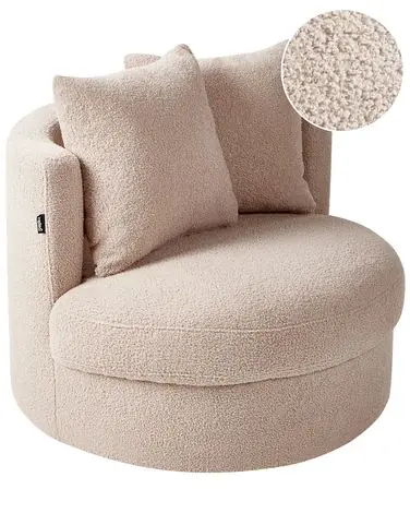 Armchair DALBY Boucle Beige - Living Room
