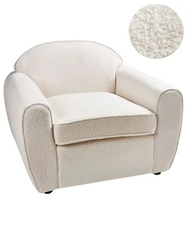 Armchair ELLEDE Boucle Light Beige - Living Room