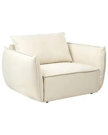 Armchair KUNES Fabric Light Beige - Living Room
