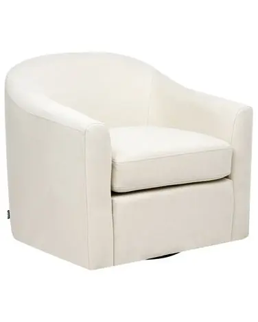 Swivel Armchair MAGNOR Fabric Light Beige - Living Room