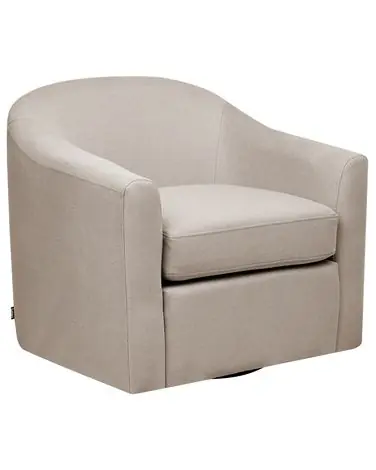 Swivel Armchair MAGNOR Fabric Taupe - Living Room