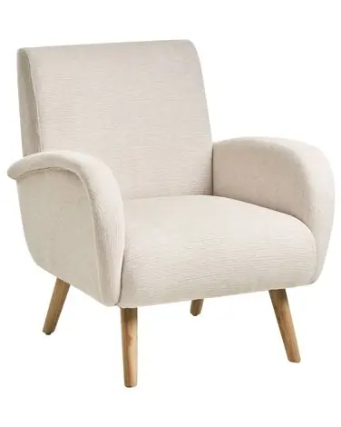 Armchair PLASSEN Fabric Light Beige - Living Room
