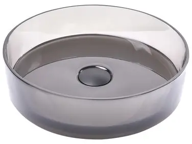 Lavabo sobre encimera TOLOSA Negro ⌀ 36 cm Solid Surface - Baño