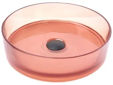 Lavabo sobre encimera TOLOSA Rojo claro ⌀ 36 cm Solid Surface - Baño