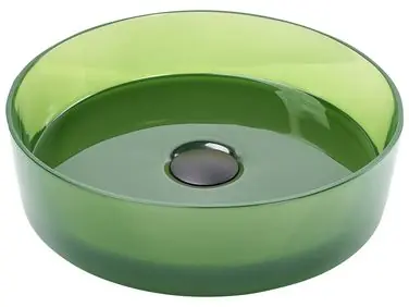 Lavabo sobre encimera TOLOSA Verde ⌀ 36 cm Solid Surface - Baño