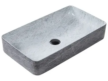 Lavabo sobre encimera ARTAJ Gris efecto hormigón 61 x 35 cm Cerámica - Baño