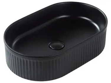 Lavabo sobre encimera GELDO Negro 49 x 31 cm Cerámica - Baño