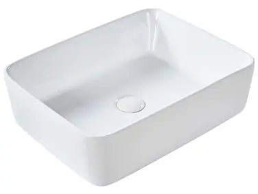 Lavabo sobre encimera TRAVESIA Blanco 49 x 38 cm Cerámica - Baño