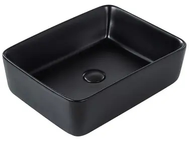 Lavabo sobre encimera TRAVESIA Negro 49 x 38 cm Cerámica - Baño