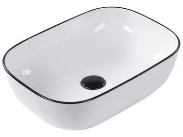 Lavabo sobre encimera XERT Blanco 46 x 33 cm Cerámica - Baño