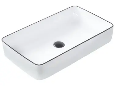 Lavabo sobre encimera XERT Blanco 61 x 35 cm Cerámica - Baño