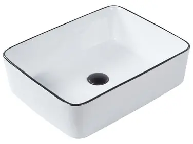 Lavabo sobre encimera XERT Blanco 49 x 38 cm Cerámica - Baño
