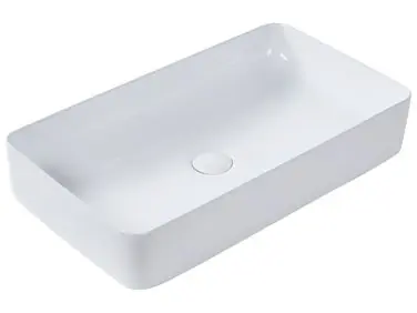 Lavabo sobre encimera ULUA Blanco 61 x 35 cm Cerámica - Baño