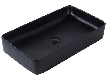 Lavabo sobre encimera ULUA Negro 61 x 35 cm Cerámica - Baño