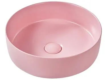 Lavabo sobre encimera GUDAR Rosa ⌀ 37 cm Cerámica - Baño
