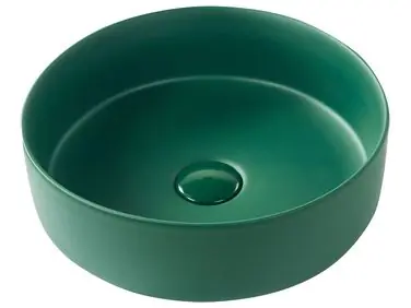 Lavabo sobre encimera GUDAR Verde oscuro ⌀ 37 cm Cerámica - Baño