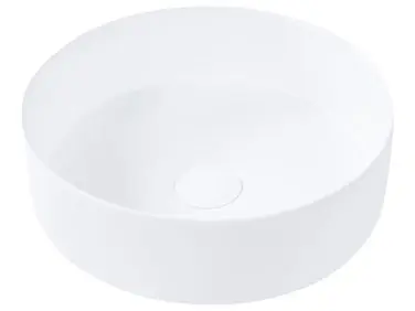 Lavabo sobre encimera CALIG Blanco crema ⌀ 36 cm Cerámica - Baño