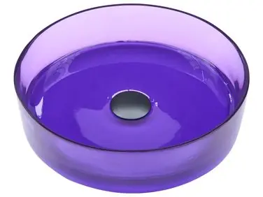 Lavabo sobre encimera TOLOSA Púrpura ⌀ 36 cm Solid Surface - Baño